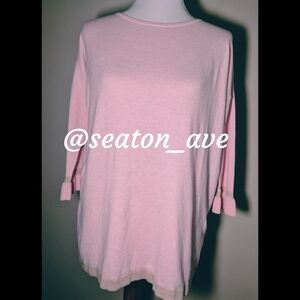 Lilly Pulitzer Pink Knit Top with Metallic Accents